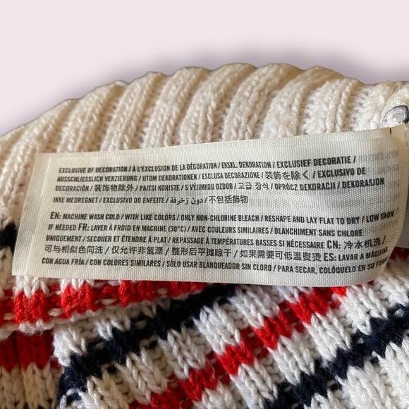 A&F Abercrombie & Fitch Red White Blue Sleeveless Sweater Vest Women US Size S - Picture 7 of 7